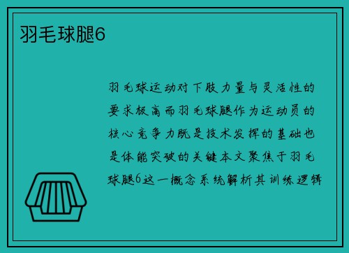 羽毛球腿6
